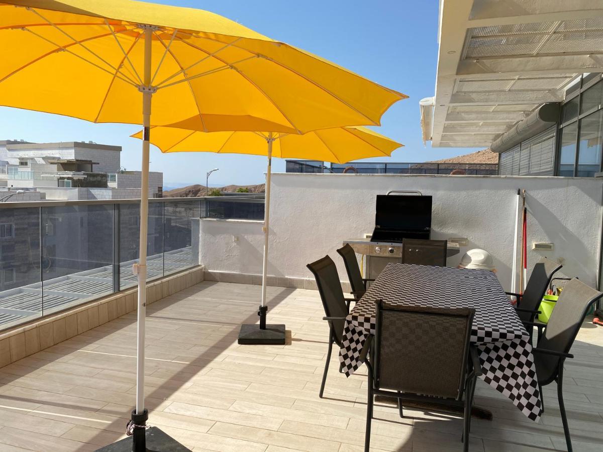 Апартаменты Stunning Penthouse With Sea Views And Private Heated Pool Эйлат Экстерьер фото