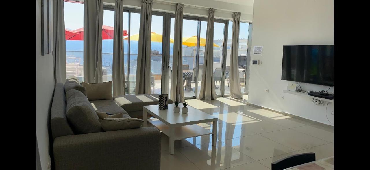 Апартаменты Stunning Penthouse With Sea Views And Private Heated Pool Эйлат Экстерьер фото
